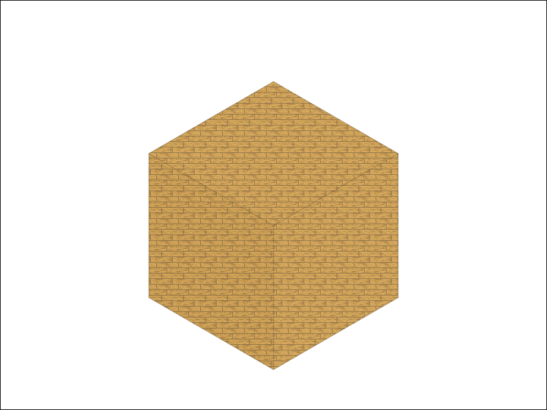An isometric block with a pixel-art floor texture
